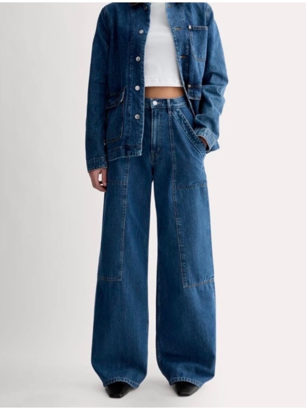 Everlane The Carpenter Jeans, Size 33, Medium Blue